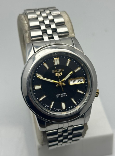 Seiko 5 Big Size Automatic 7S26-01R0 Japan Made Day/Date Vintage Men’s Watch - Picture 2 of 11