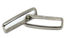 VIERKANTRING 7 St&uuml;ck G&Uuml;RTELSCHLAUFE silber 22mm Metall ERSATZTEIL/ DIY unbenutzt