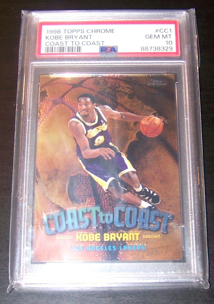 KOBE BRYANT 1998 TOPPS CHROME COAST TO COAST #CC1, PSA 10