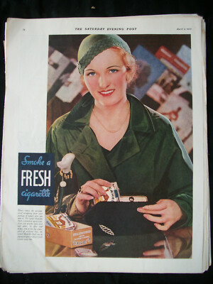 VTG 1932 Original Magazine Ad Camel Camels Smoke A Fresh Cigarette
