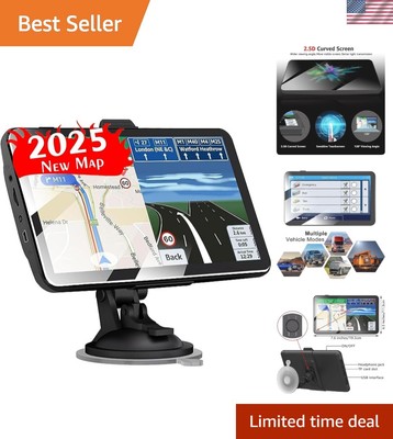 7'' Car GPS Navigation Touchscreen Real Voice Directions Speed Alerts Truck Use