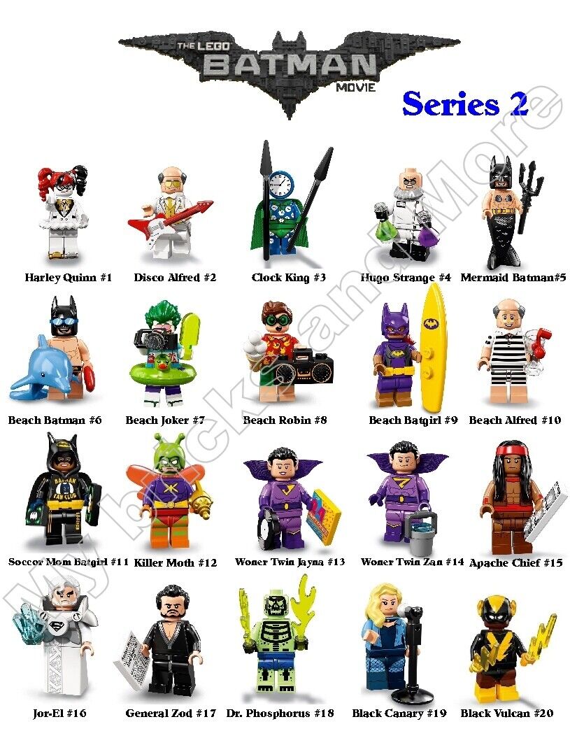 bit fad Cyberplads Lego Series 2 Batman Minifigures (#1-#20) You Pick!! 100% Real | eBay