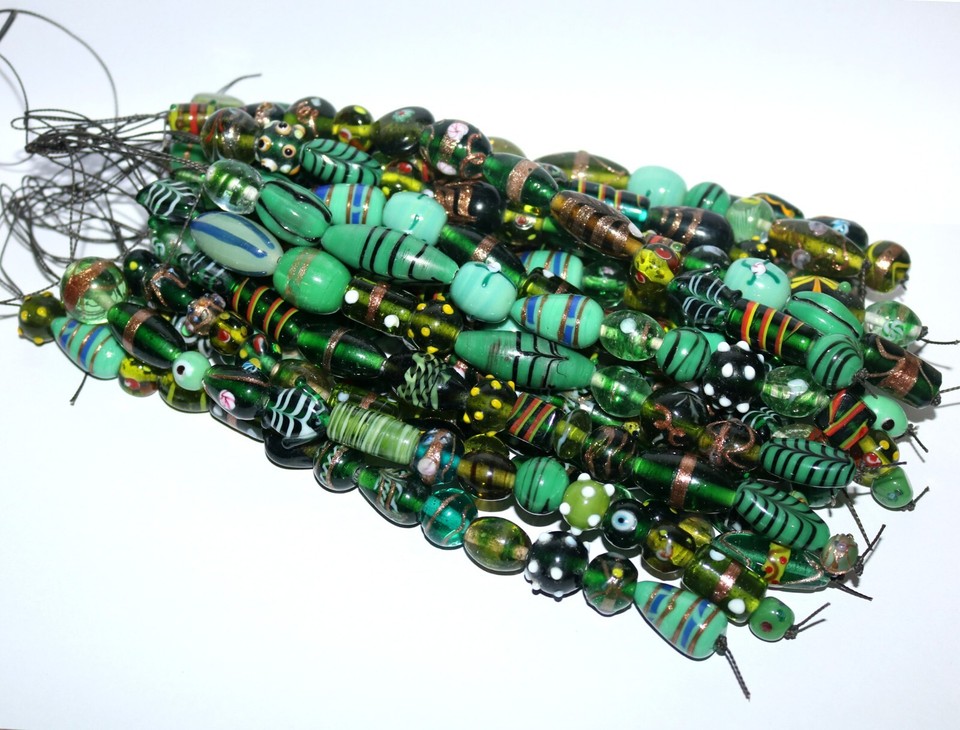 20 Gr Venetian Beads, Vintage Art Deco Murano Glass Beads, Small 20 Gr Venetian Beads, Vintage Art Deco Murano Glass Beads, Small