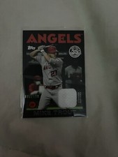 2021 Topps - 1986 Topps Baseball Relics Red #86R-MT Mike Trout /25 (MEM)