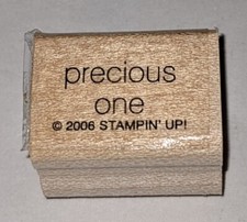 Stampin' Up CUTE CONVERSE Wood Mounted Rubber Stamp PRECIOUS ONE Conversations