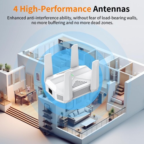 Blazing-Fast AC2100 WiFi Signal Booster – Connect Over 100 Devices Easily - Picture 5 of 8