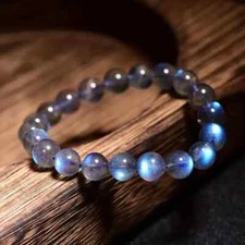 Natural Labradorite Moonlight Gemstone Beaded Crystal Healing Reiki Bracelet