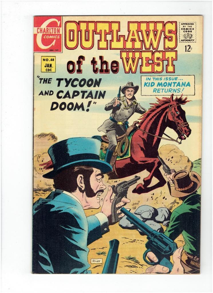 Outlaws of the West #68 (Charlton Jan 1968) FN/VF