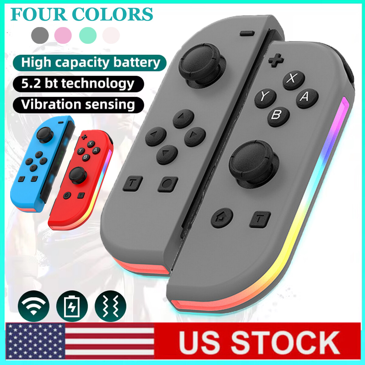 Pair For Nintendo Switch Joy-con-Controller Left w/ Right Wireless