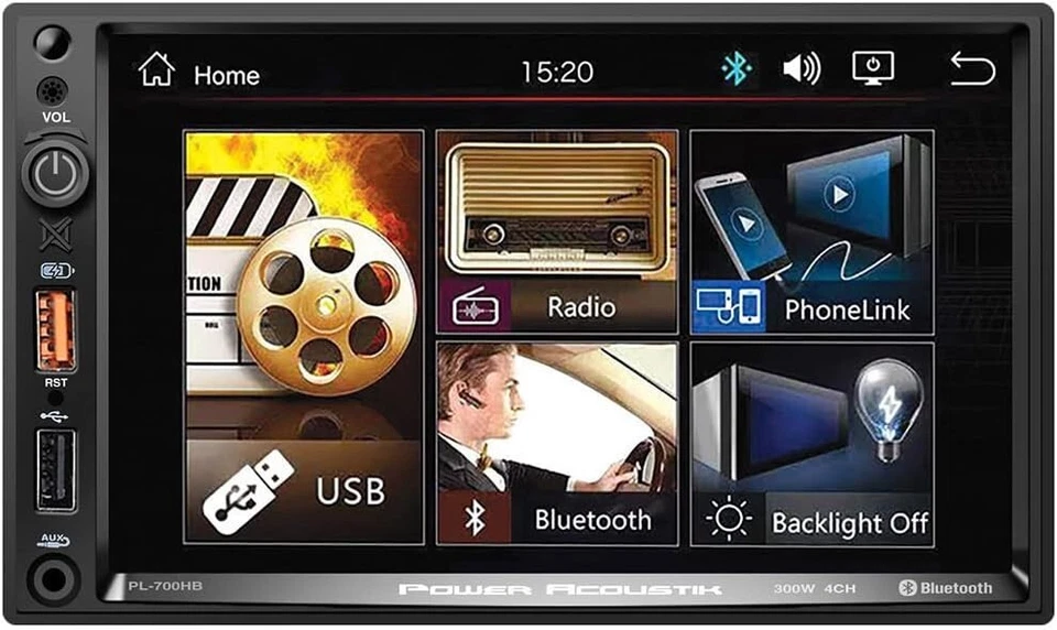 Power Acoustik PL‐700HB 7" Android Touchscreen Display Double-DIN Car Stereo - Image 2 of 4