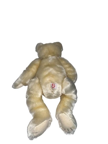 Vintage Y2K 1999 TY Classic YesterBear crema orsacchiotto peluche berretto 16" - Foto 3 di 6