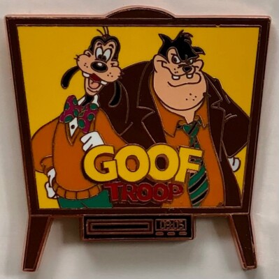 Disneyland 2018 Channel 28 TV Pin Goofy & Pete from Goof Troop LE 400