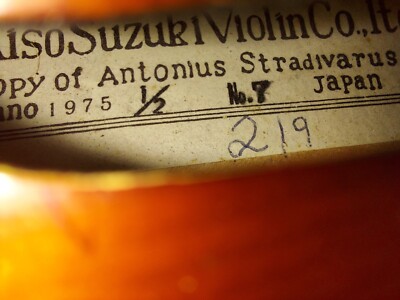 木曽スズキ バイオリンAntonius Stradivarius モデル　日本製 Unknown Made in Japan Antonius Stradivarius 3/4 Violin Copy