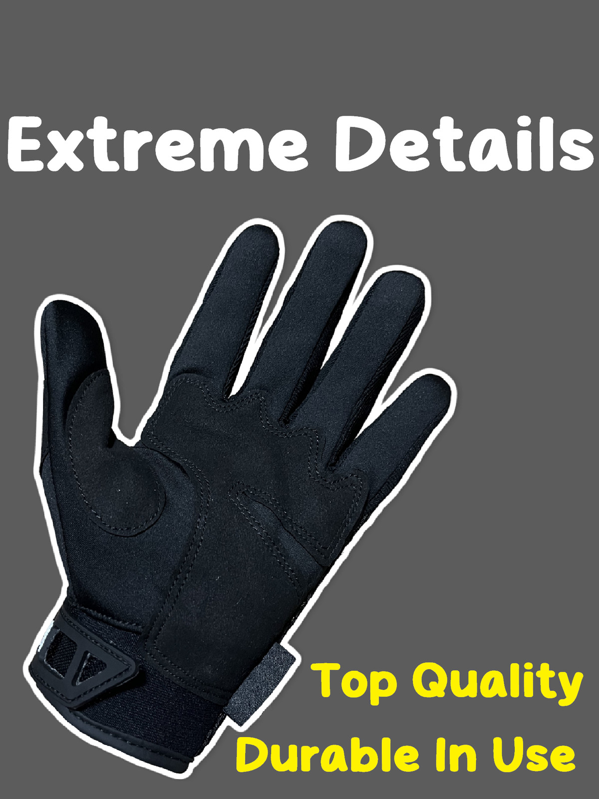 Craft NOCTS Pure Black  CSGO Wearable Real Life Moto Gloves One Pair CS GO Game
