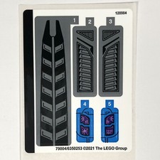 LEGO STICKER SHEET 76186 Black Panther Dragon Flyer The Infinity Saga