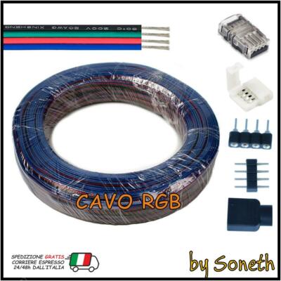 10 Pezzi Connettore LED A 4 Pin Per Striscia LED RGB 5050 - Foto 2