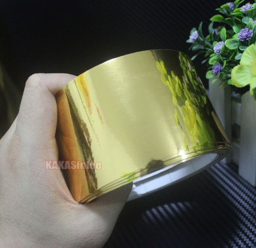 Glossy - Bubble Free Vehicle Vinyl Wrap Mirror Chrome Sticker Decal Tape Gold AM - Picture 6 of 6