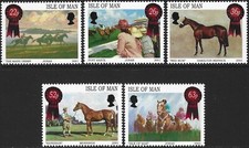 2001 Isle of Man Sg 942/946 Horse Racing Paintings MNH