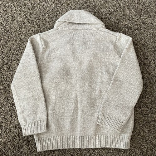 Baby B’Gosh Size 3T Cardigan Boys Beige Wool Blend Sweater Soft Warm Dressy - Picture 4 of 9