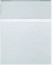 100 Blank Check Stock Paper - Check on Top - Green Pinstripe 