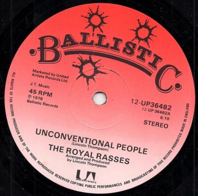 THE ROYAL RASSES unconventional people  BALLISTIC 1978