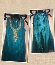 Indian Girl Size 32 Turquoise Blue Indian Dress