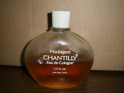 Vintage Houbigant Chantilly Eau de Cologne 7.75 fl oz New York half full