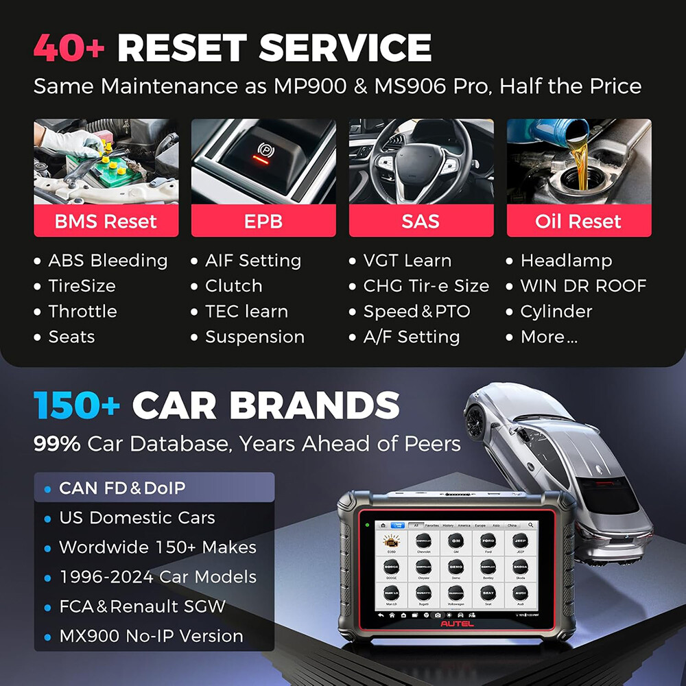 2025 Autel MaxiCOM MK900 MK900BT MX900 Auto All System Diagnostic Scanner Tool