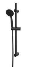 GoodHome Cavally Matt Black 3-spray pattern Shower kit