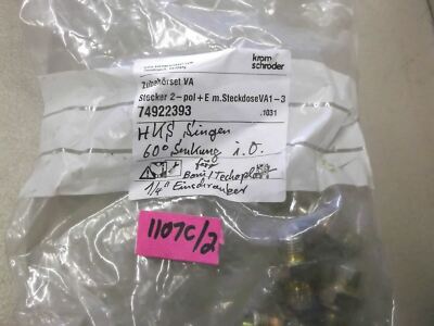 Krom Schroder 74922393 Stecker 2-Pol Connector Steckdose VA1-3/B Lot of 4