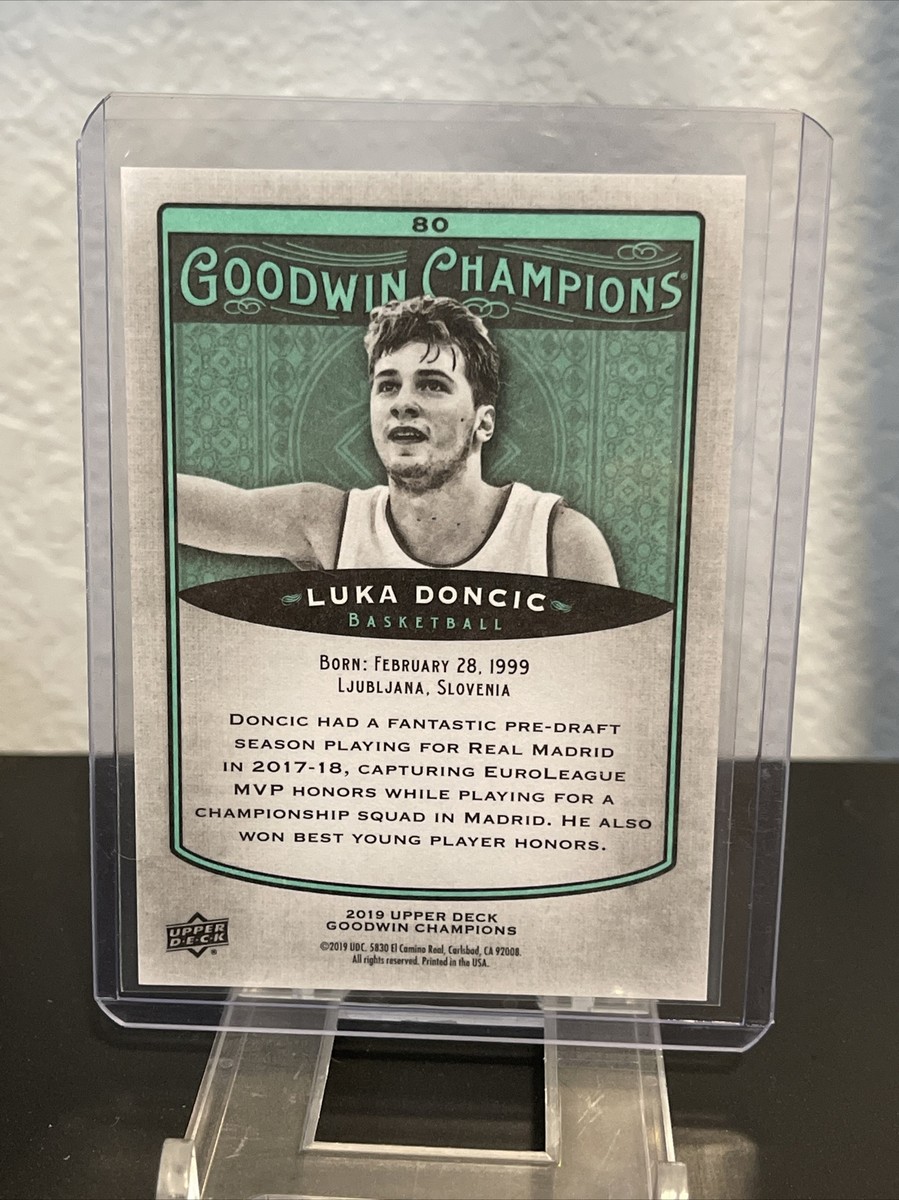 2019 Upper Deck Goodwin Champions Green #80 Luka Doncic | eBay