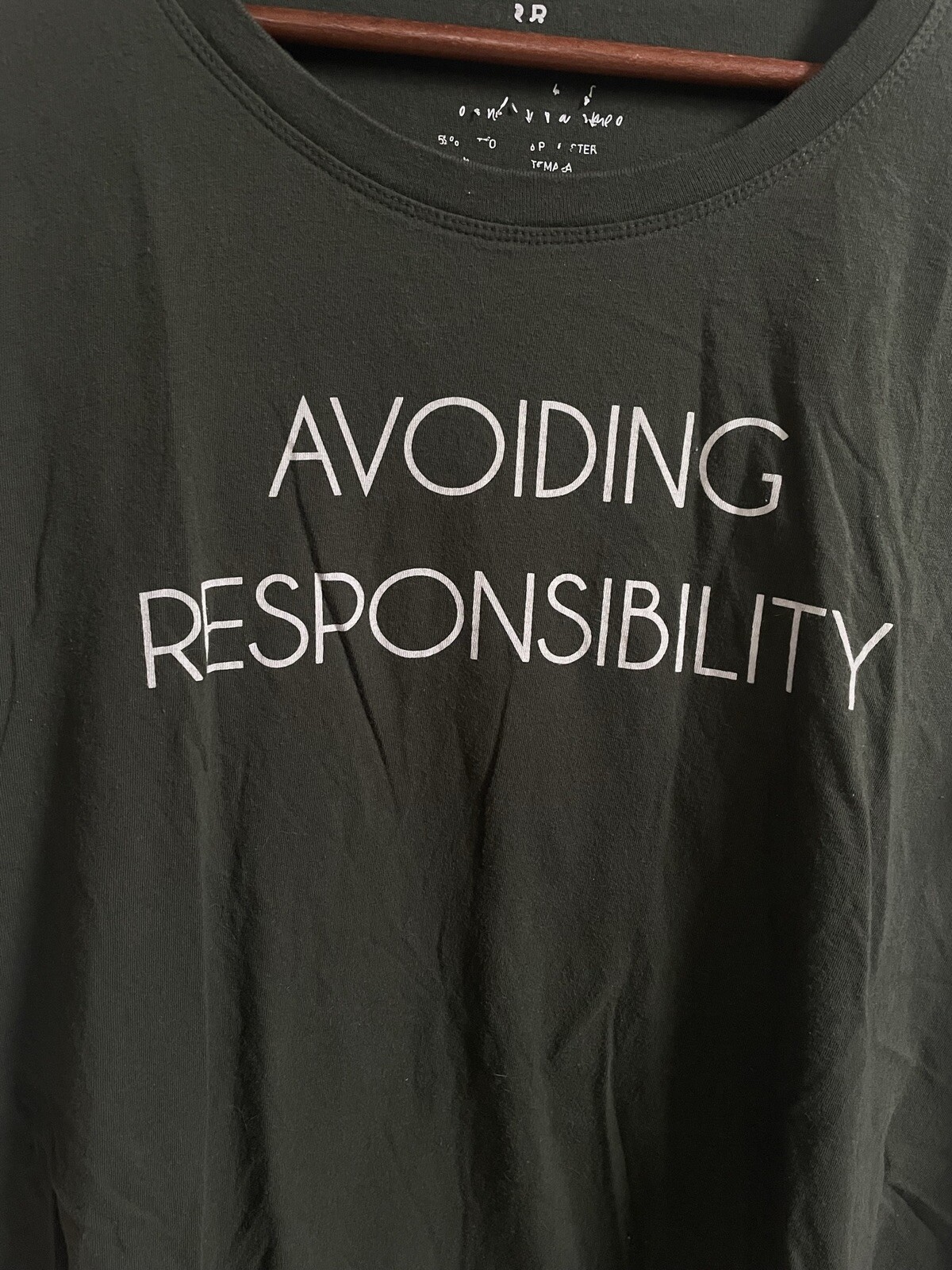 TORRID SIZE 1 “AVOIDING RESPONSIBILITY” OLIVE FIT… - image 1