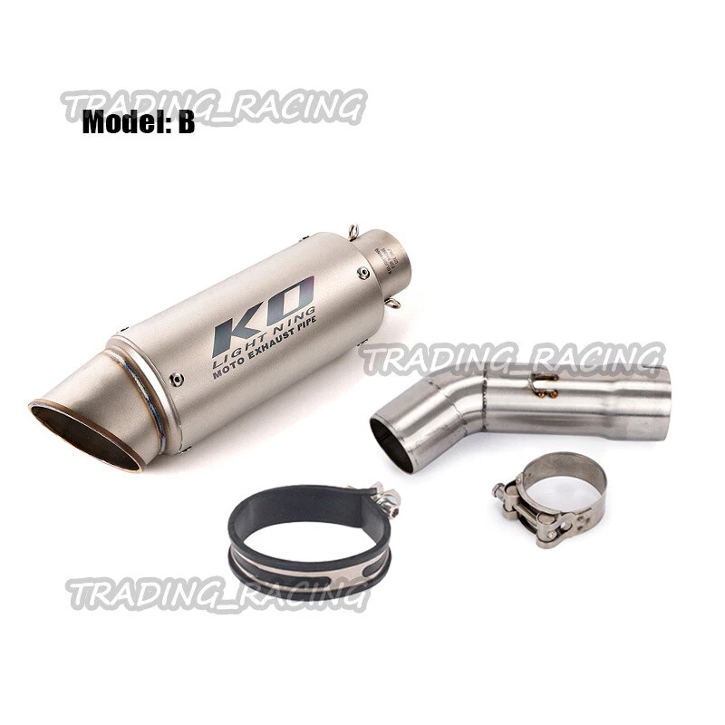 Para Yamaha FZ8 FZ8N Escape Enlace Medio Tubo Escape Deslizable Silenciador Puntas Motocicleta Foto 3 de 4