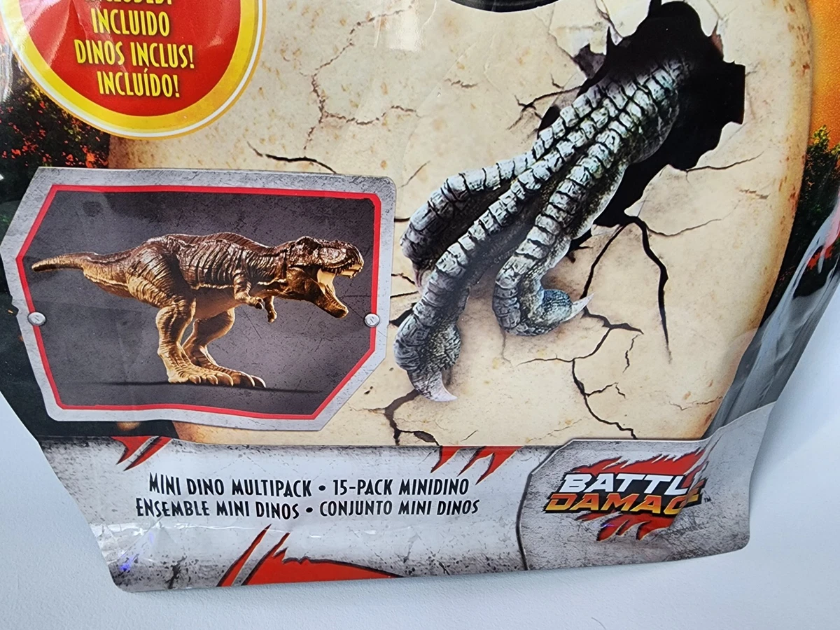 Jurassic world fallen kingdom mini dino multipack 15 pack battle damage 2025