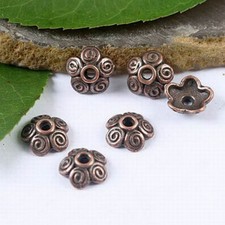 80pcs copper tone flower charms findings h1932