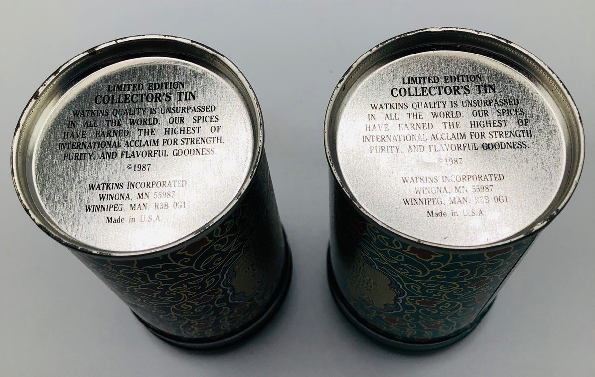 Vintage Watkins 1987 Limited Edition Collector' Spice Tins Pepper