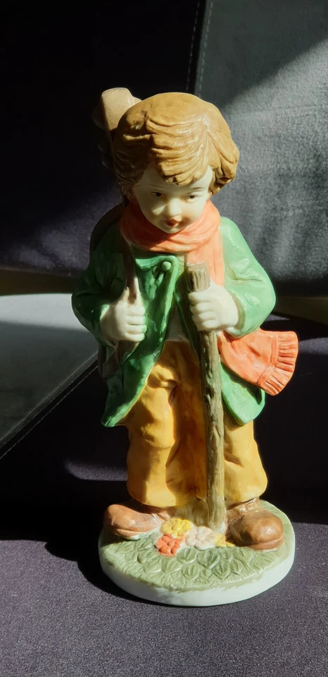 gilde figur Wanderjunge Porzellan Vintage Handbemalt Höhe:19cm neuwertig - Bild 2 von 4