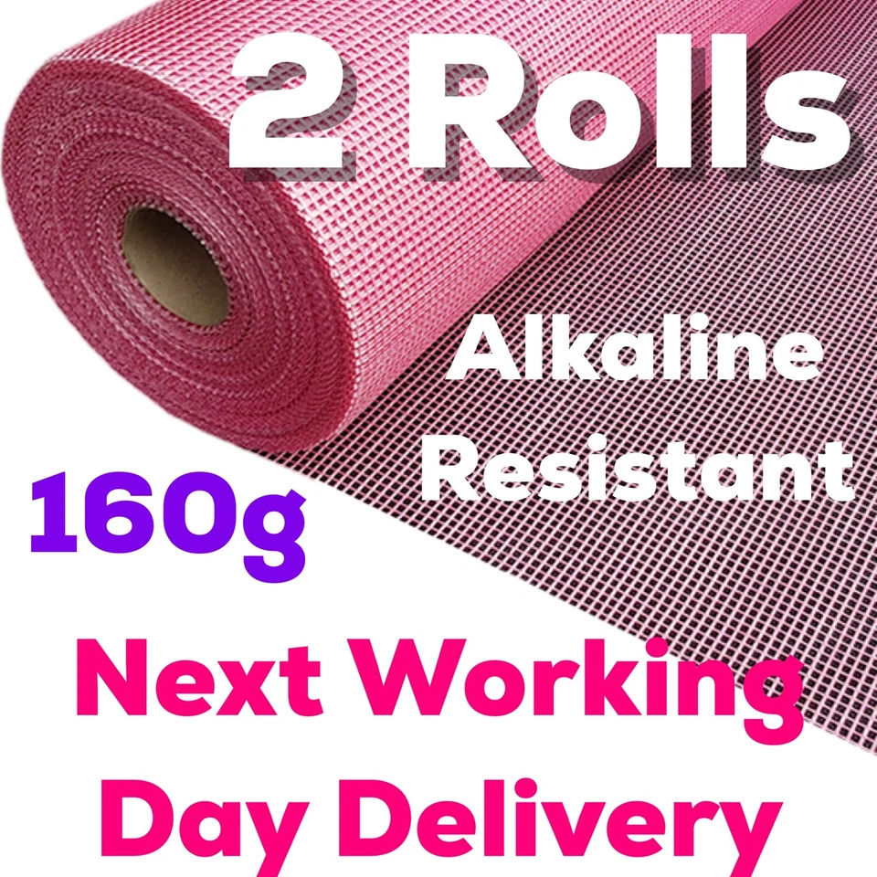 2 x Pink Render Mesh 50sqm 160g 4x4mm