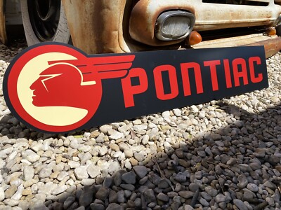 Antique Vintage Old Style Pontiac Sign!