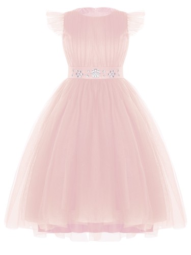 Kids Girl~Princess Dress Vintage Ruffle Tutu Tulle Wedding Party Graduation Prom - Picture 36 of 64