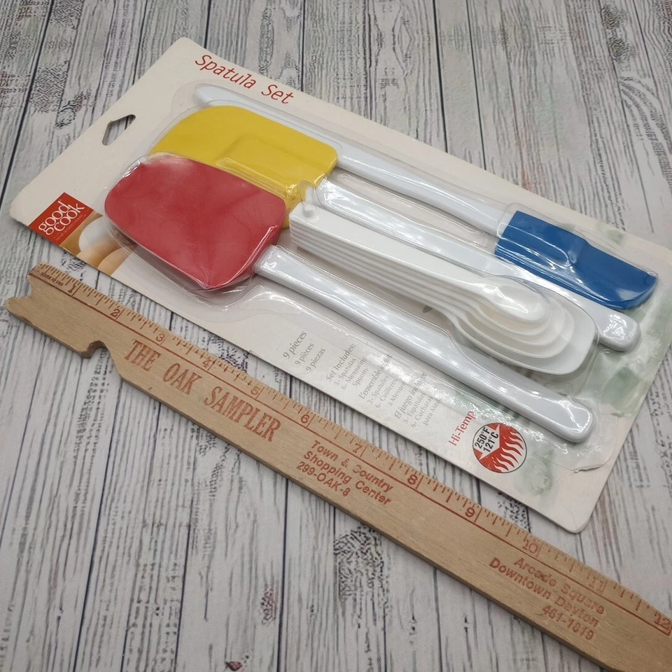 Vtg Good Cook Scraper Spatula Medium Small Mixed Sizes & Measuring Spoons Set - Image 2 of 4