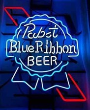 20"x16" Pabst Blue Ribbon Neon Sign Light Lamp Beer Bar Club Party Decor