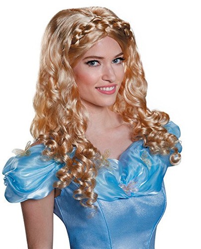 Adulto Disney Cenicienta película larga Rubia Rizos con Trenza Peluca  Disfraz | eBay