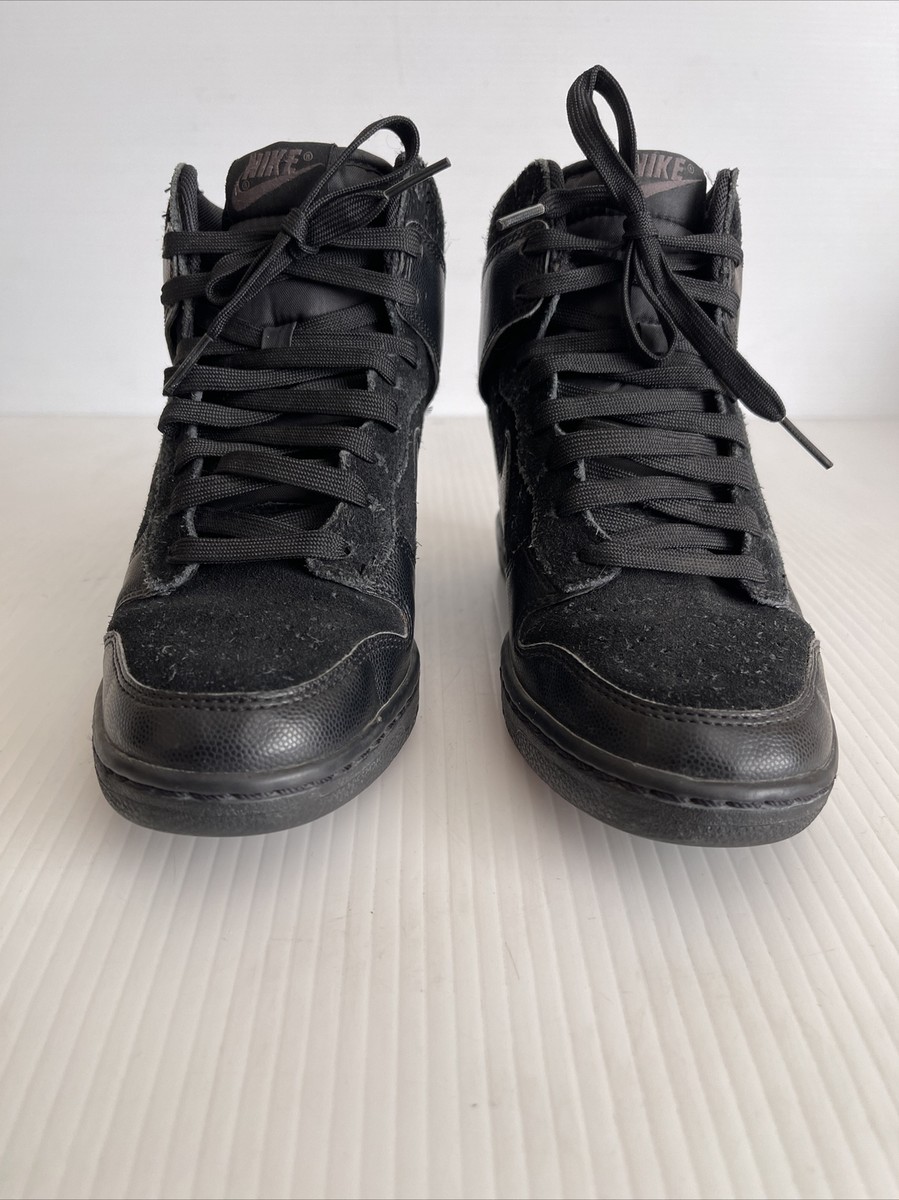 Nike Dunk Sky Hi Essential Hidden Wedge Sneaker 579763-001- Black