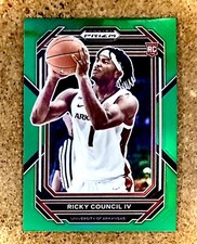 2023 Panini Prizm Draft Basketball Green Prizm Ricky Council IV #1 Arkansas