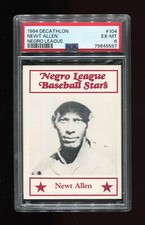 NEWT ALLEN 1984 DECATHLON NEGRO LEAGUE STARS #104 - PSA 6 EX-MT