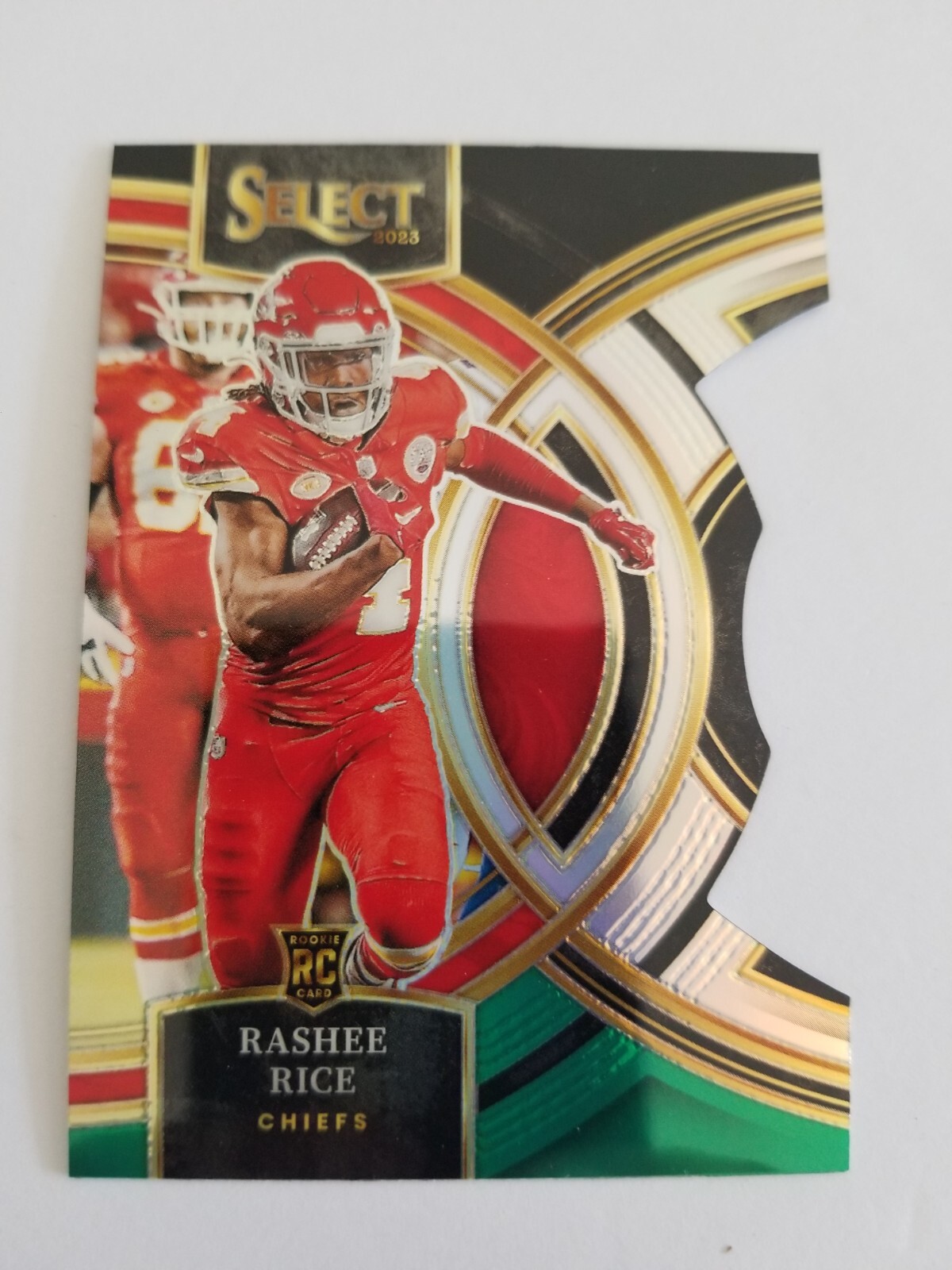 2023 Select Rashee Rice Black and Green Prizm Die Cut RC Premier #132