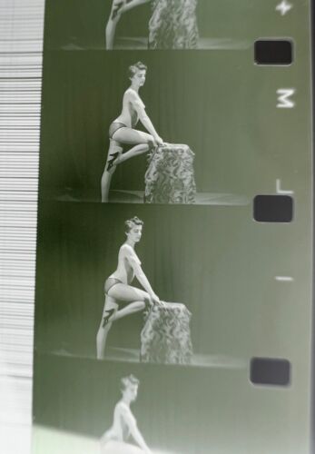 Very Rare 16mm Negative Film 1950´s Burlesque Cheesecake Full Photo Shoot 3.5”