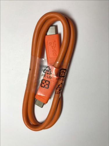 Genuine Orange USB-C 0.5M USB3.1 Gen2 Cable for LaCie Rugged PN: 100806187 - Picture 2 of 6