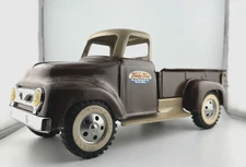LOOK AT THIS! VINTAGE Tonka Toys Step-Side Two-Tone Brown Pickup Truck! WOW!